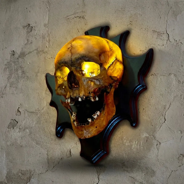 Aan de muur bevestigde schedellamp – Nocturiskull