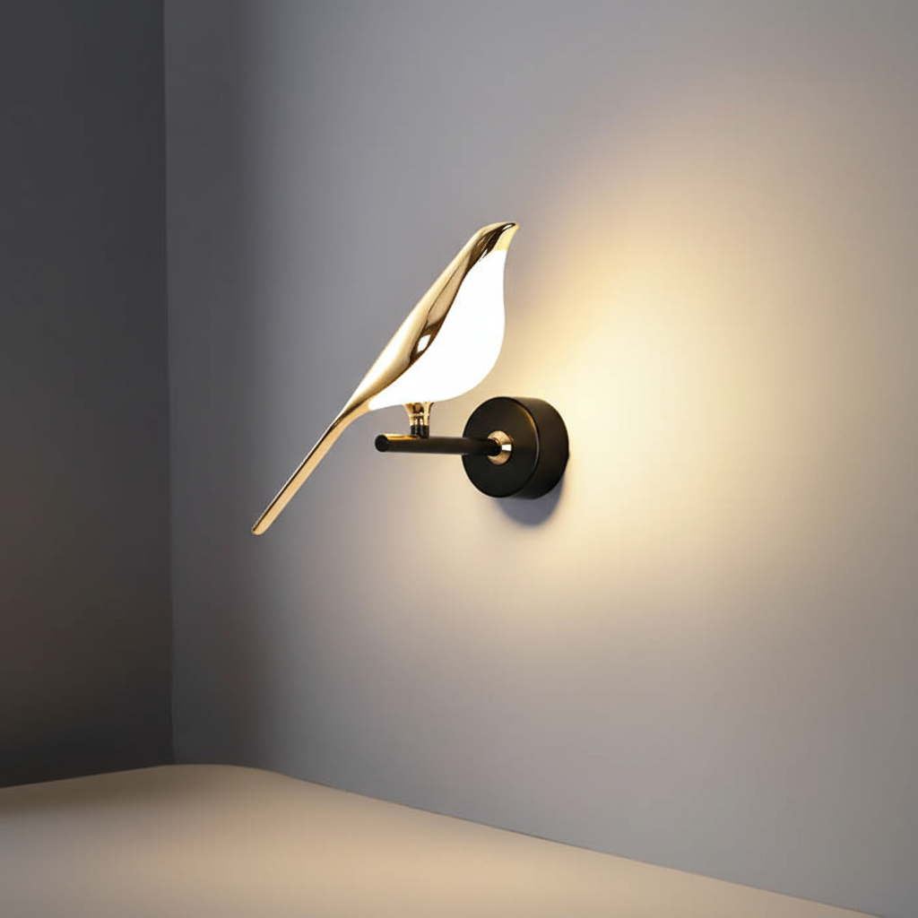 Wandlampe Mit Vogelmotiv -  GildedGlow