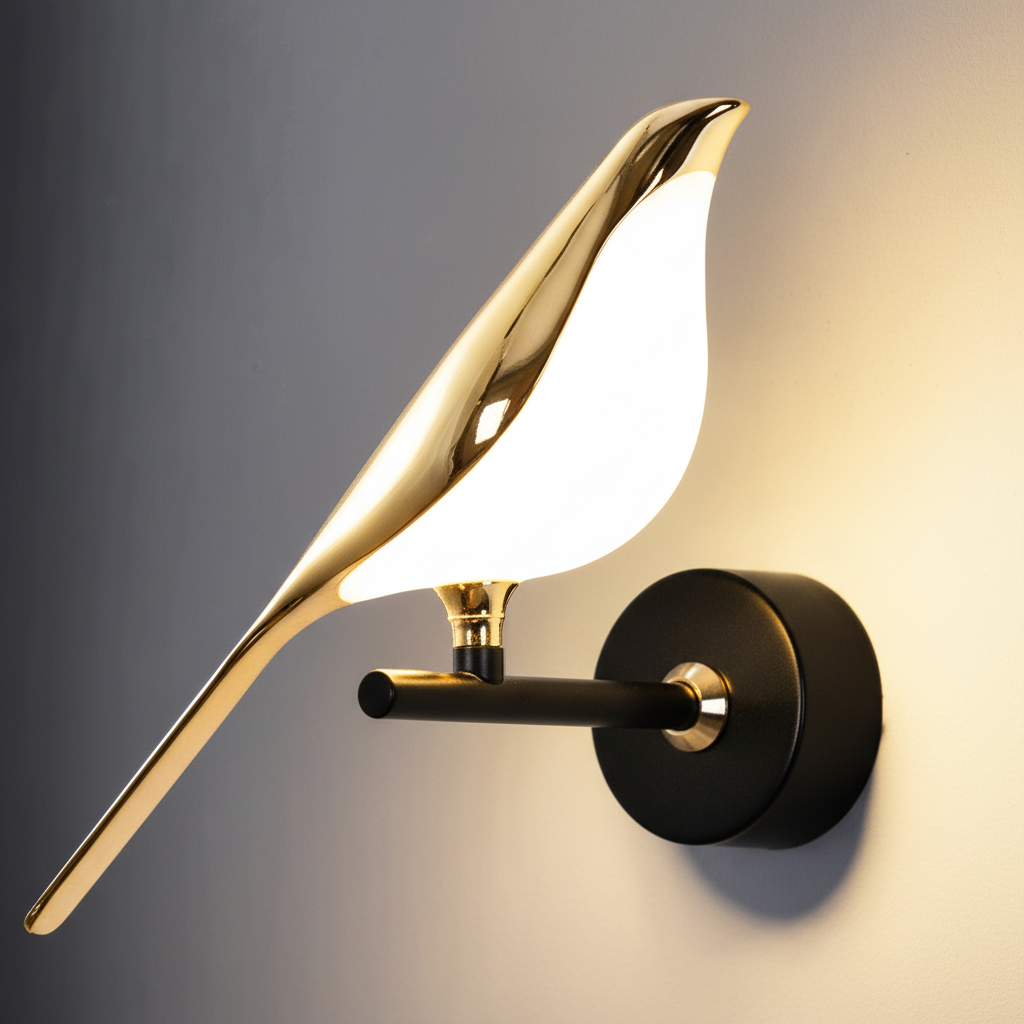 Wandlampe Mit Vogelmotiv -  GildedGlow