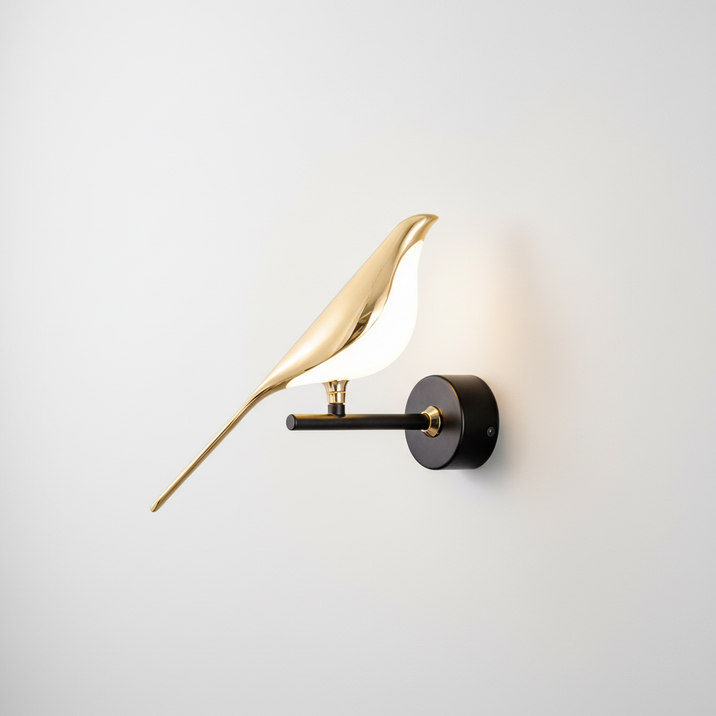Wandlampe Mit Vogelmotiv -  GildedGlow