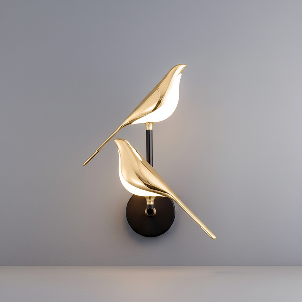 Wandlamp met vogelmotief - GildedGlow