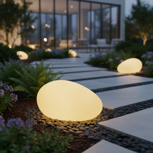Oplaadbare Draadloze Tuinlamp - GlowPebble