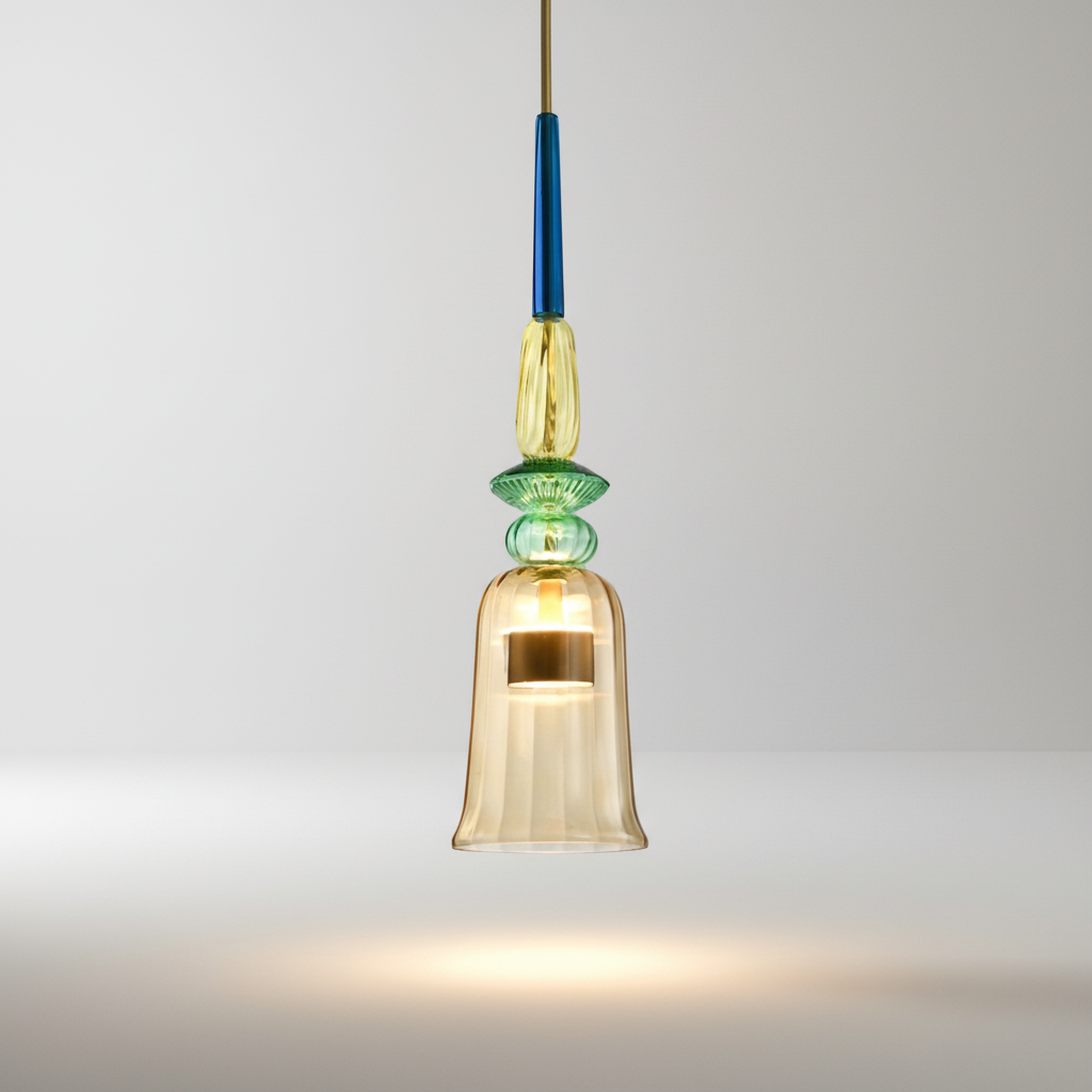 Zylindrische Glas Hängeleuchte - Colorluma