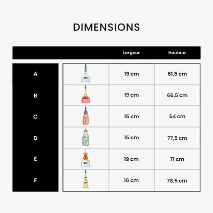Zylindrische Glas Hängeleuchte - Colorluma
