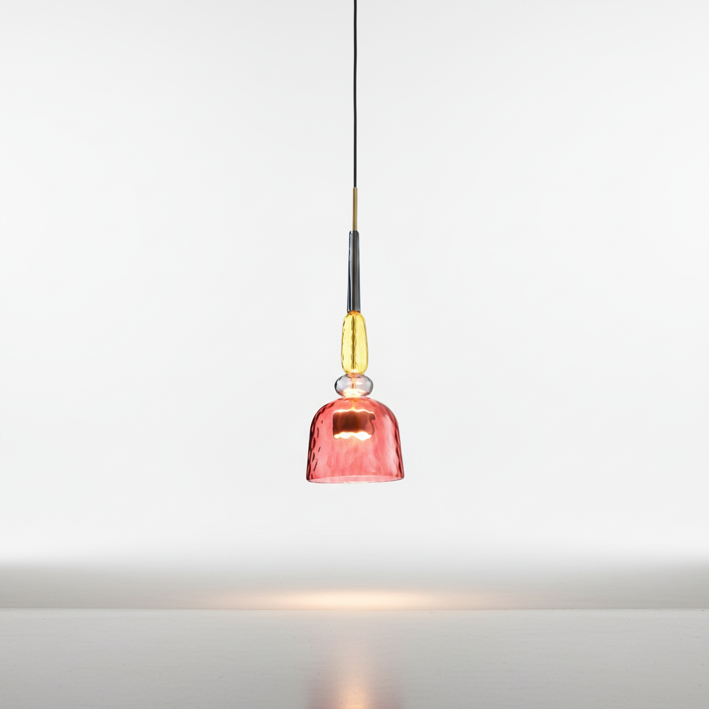 Zylindrische Glas Hängeleuchte - Colorluma