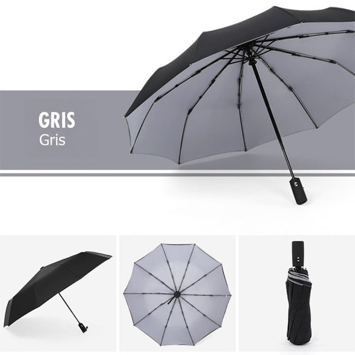 Version grise en trois vues : ouvert, doublure grise vue de dessous, replié 6