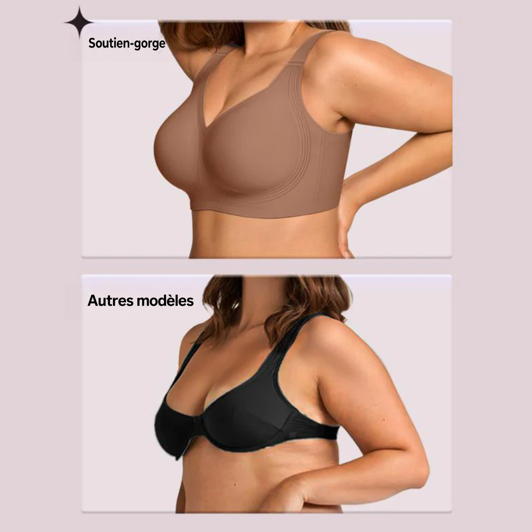 Comparaison de profil entre ce soutien-gorge brun sans fil et un modèle noir à armatures 10
