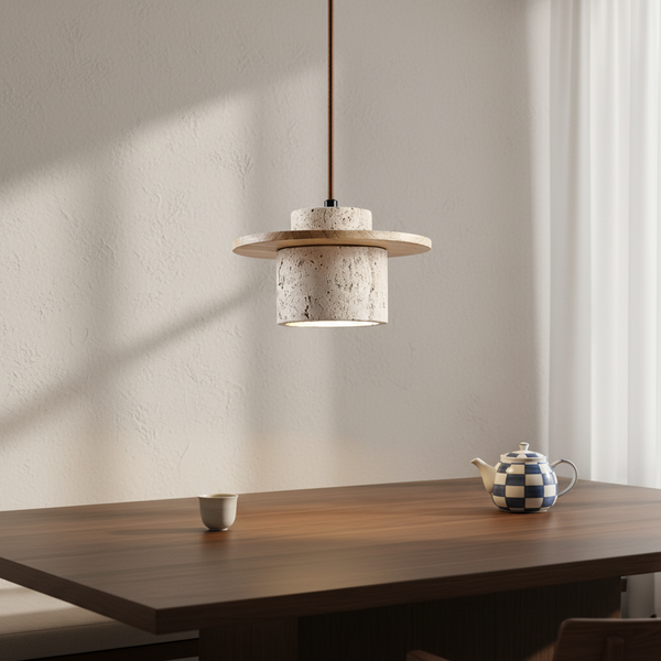 Hanglamp Travertin Houtlook - Travento