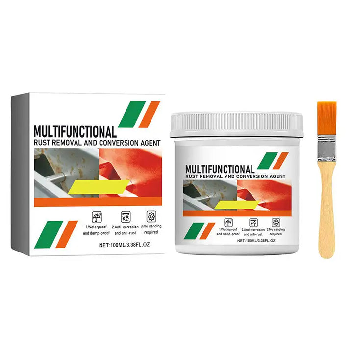 Coffret, pot blanc et pinceau à manche en bois, version dont l'aperçu montre une surface rouge-orangé. 13