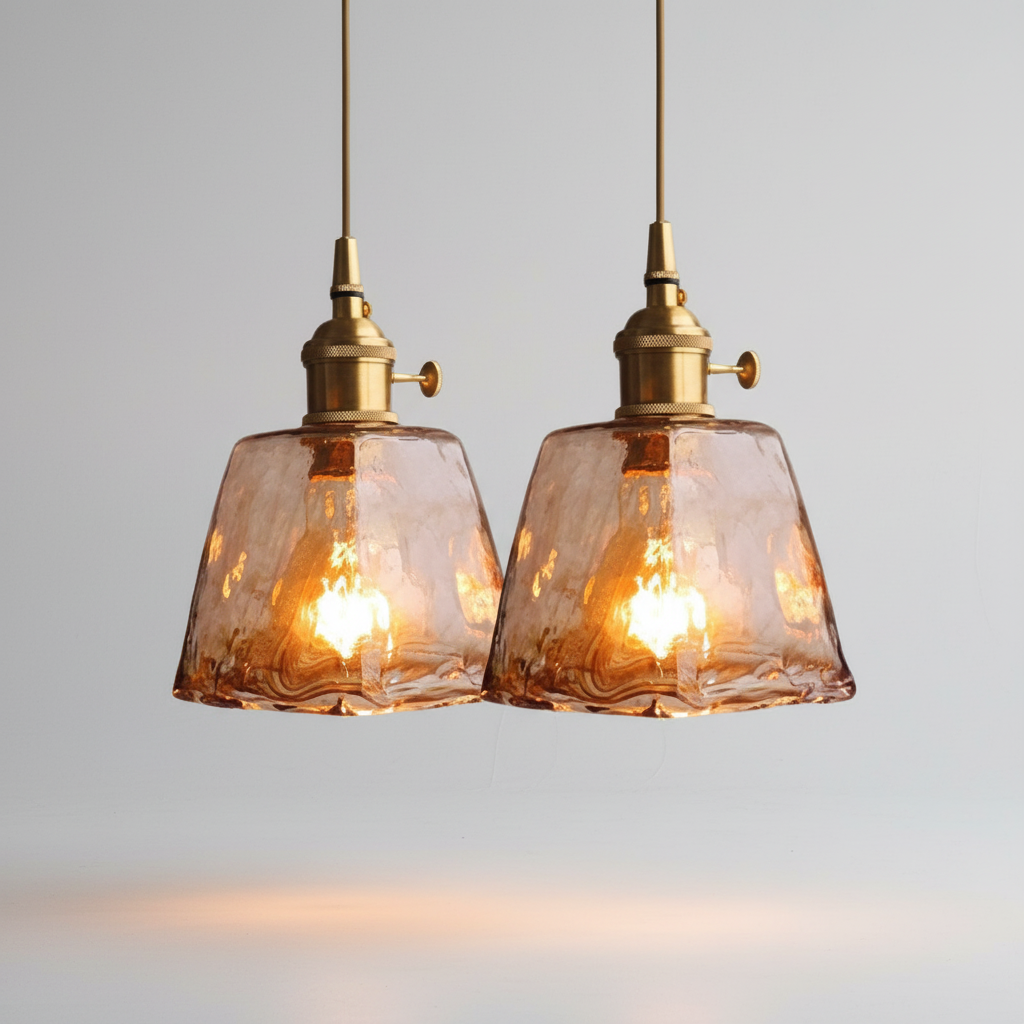 Retro Metall Glas Hängeleuchte - Vintalux