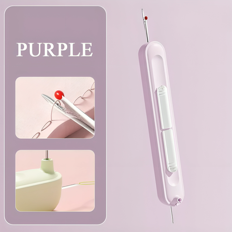 Version violette de l'outil, vue de face, avec deux vignettes de démonstration à gauche 9