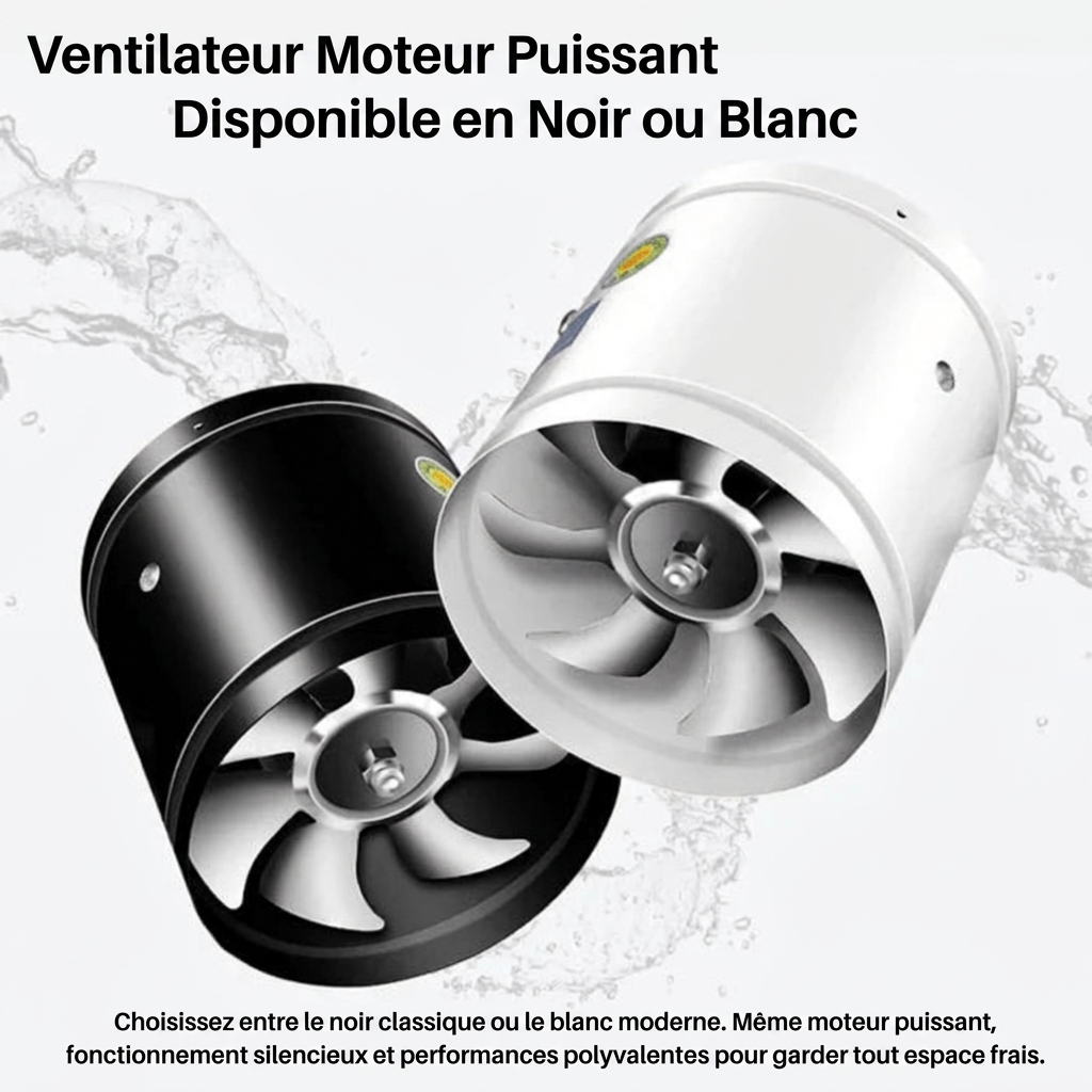 Ventilateur d'extraction silencieux pour apporter de l'air frais et assurer la ventilation, pour salle de bain et cuisine