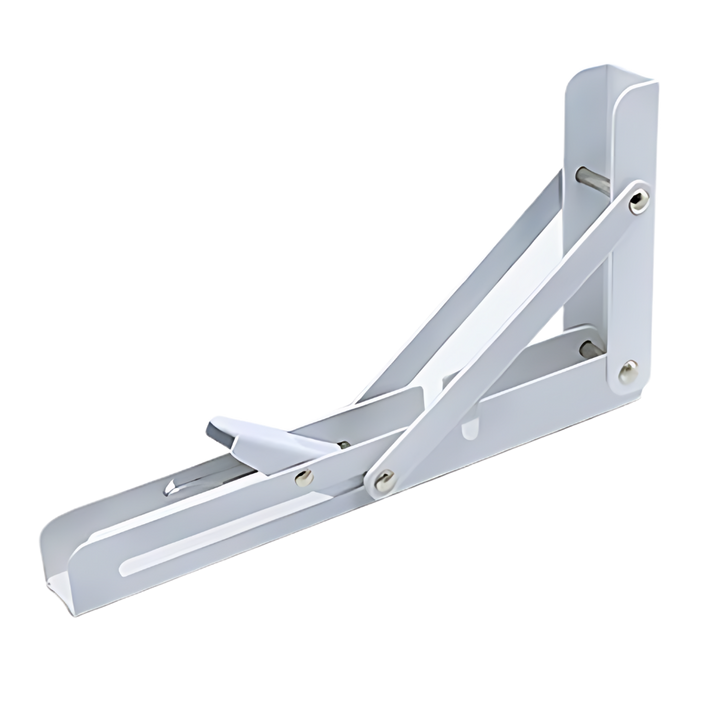Support pliable blanc déplié, vu en perspective sur fond blanc 10